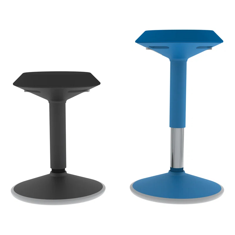 Learniture Height-Adjustable Classroom Backless Active Motion Stool with Padded Seat