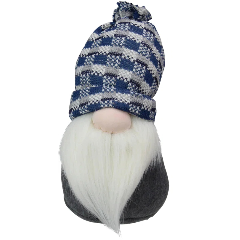 Northlight Seasonal 8" Big Nose Plush Blue Santa Gnome Christmas Figure