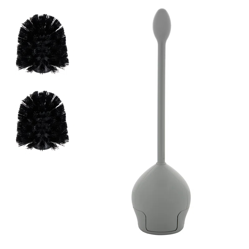Bath Bliss Bath Bliss Firm Grip Tulip Toilet Bowl Brush with 2 Pack Replacement Brushes in