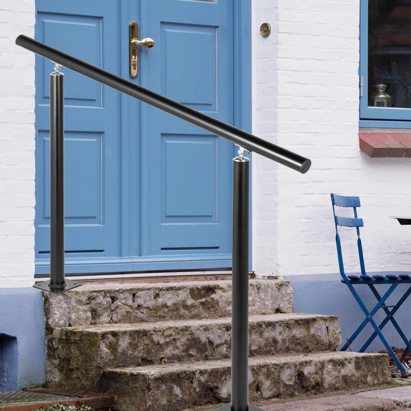 VEVOR VEVOR Outdoor Stair Railing Kit Aluminum Handrail for 3/4 Steps