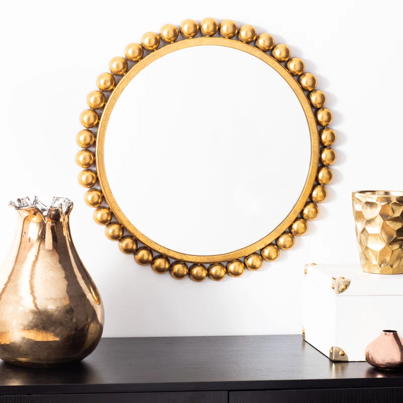 Everly Quinn Savoie Metal Flat Wall Mirror