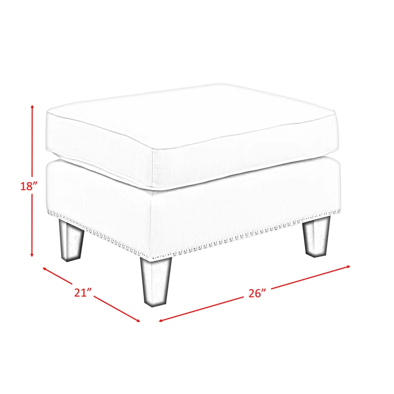 Picket House Furnishings Emery Upholstered Ottoman