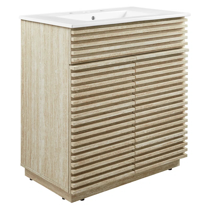 Modway Render 30" Bathroom Vanity With Sink In White