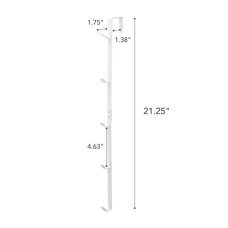 Yamazaki Home Yamazaki Home Over The Door Hooks - Vertical Hanging Coat Rack, Steel, Over-the-Door