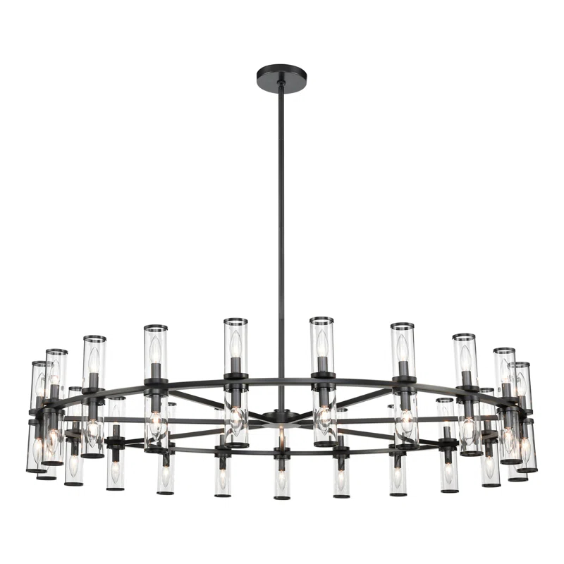Revolve 42 - Light Dimmable Wagon Wheel Chandelier