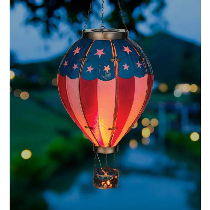 Regal Art & Gift Hot Air Balloon Solar Lantern XLG - Americana