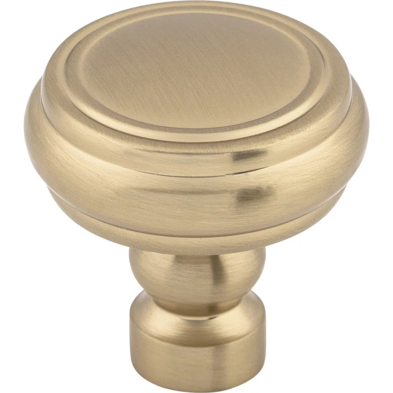 Honey Bronze Round Mushroom Cabinet Knob with Mounting Hardware