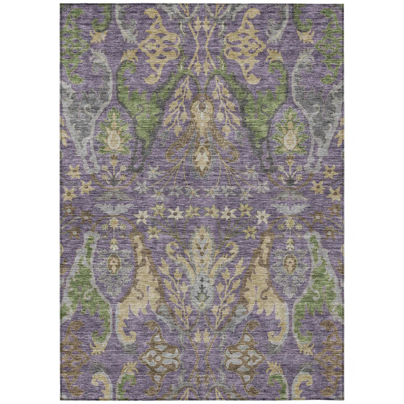 Machine Washable Indoor/Outdoor Cicel ACN1153 Purple