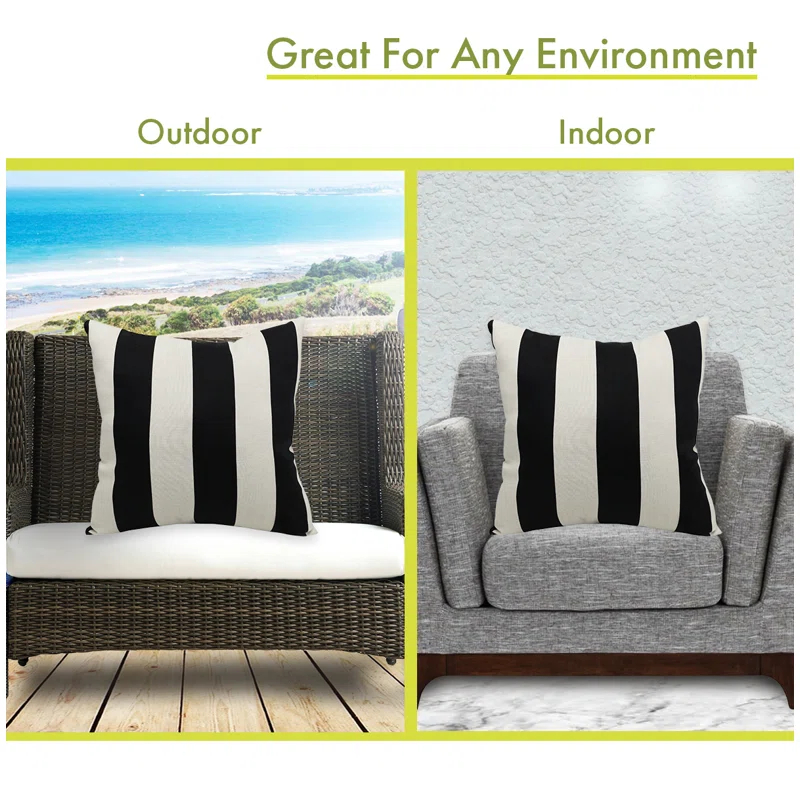 Majestic Home Goods Indoor/Outdoor Reversible Throw Pillow