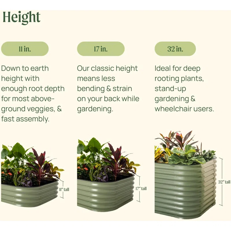 Cascading Metal Outdoor Raised Garden Bed