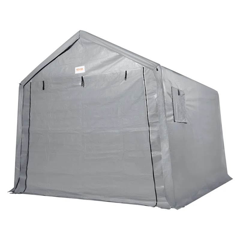 VEVOR Heavy Duty 7 ft. W x 12 ft. D Polyethylene Portable Storage Shed
