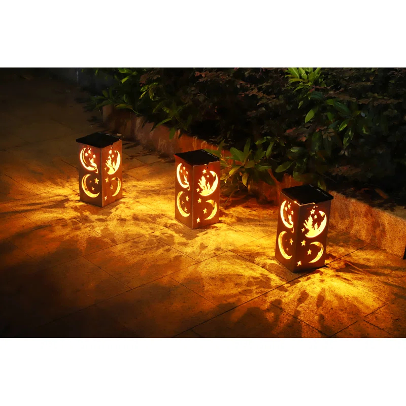 Techko Solar Themed Silhouette Indoor/Outdoor Garden Décor Lantern