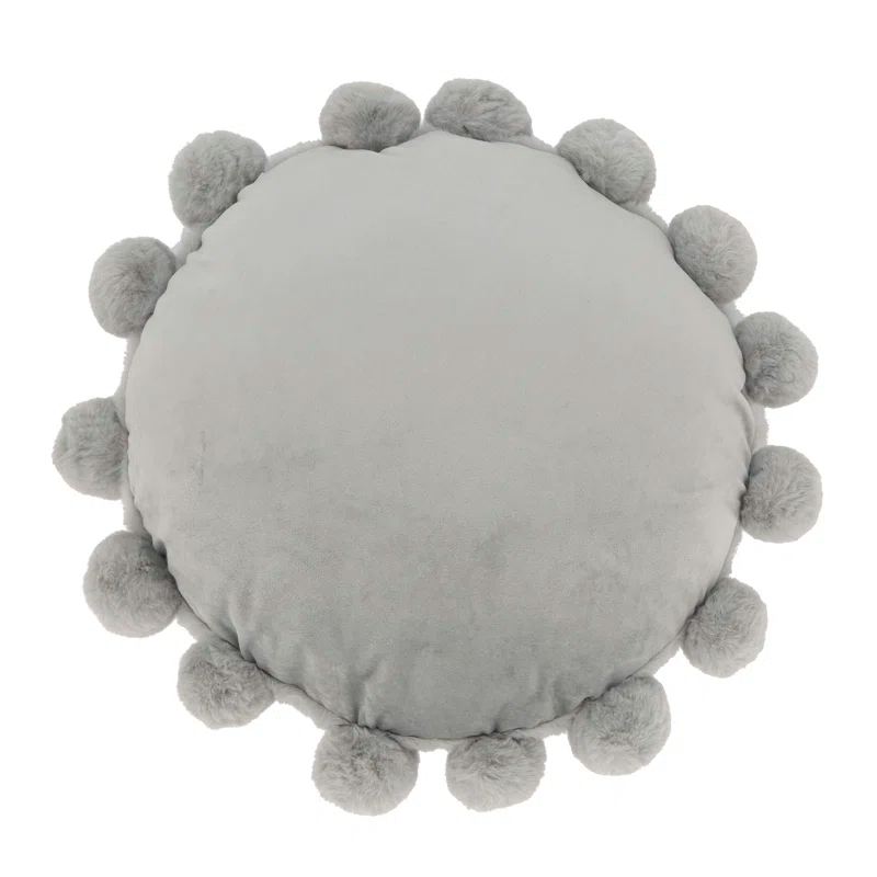 Saro Faux Rabbit Fur Collection Throw Pillow