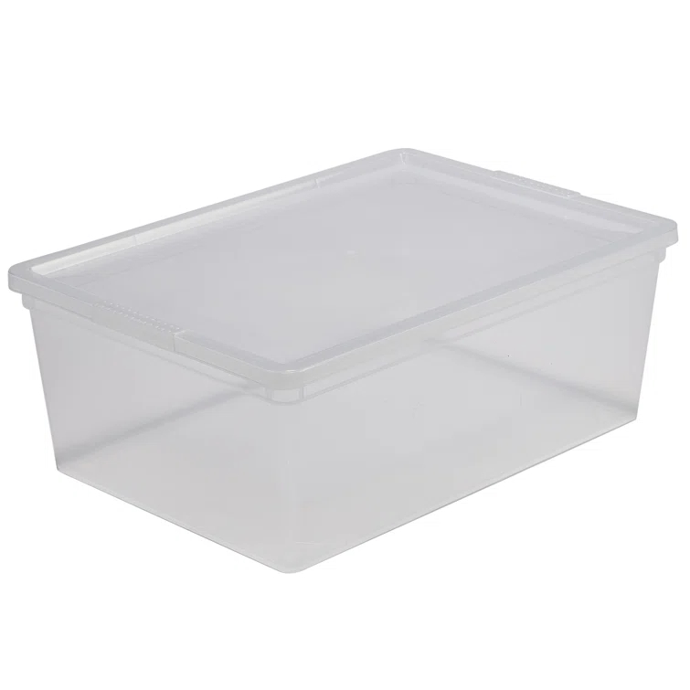 Simplify Simplify 4 Pack Stackable Storage Bins with Lids in Clear