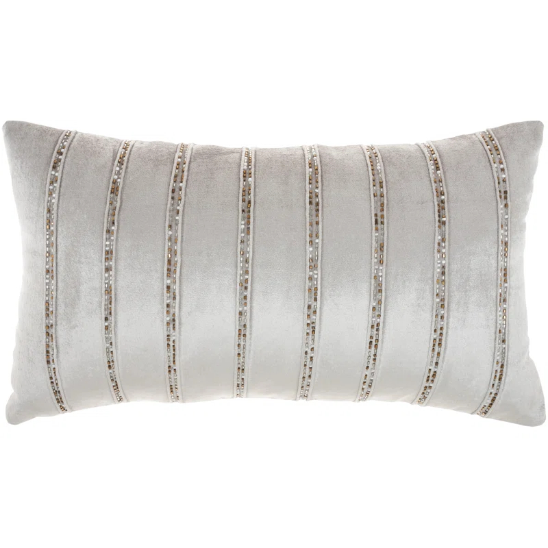 Mina Victory AZ217-012021 Sequined Cotton Blend;Viscose Throw Pillow