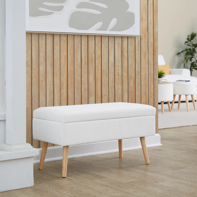 Mercury Row® Beyers Fabric Upholstered Storage Bench