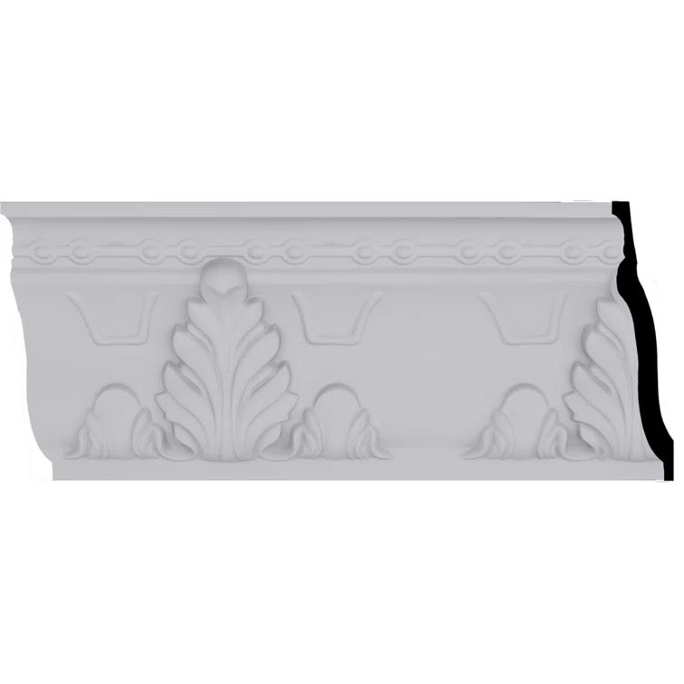 Ekena Millwork Alexandria Acanthus Leaf and Ribbons Crown Moulding