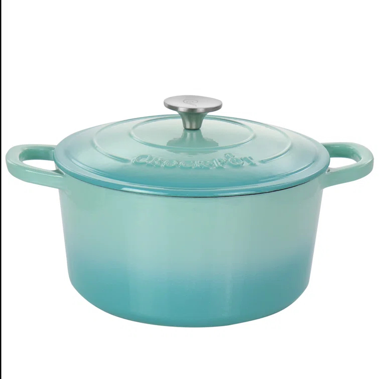 Oster 5 qt. Non-Stick Cast Iron Round Dutch Oven with Lid