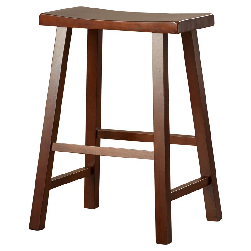 24" Saddleseat Counter Stool (Distressed Walnut)