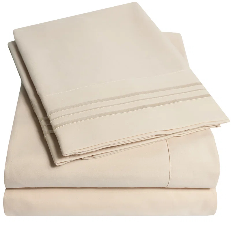 Sweet Home Collection Luxurious Classic Soft Solid 1800 Series Microfiber Sheet Set, Various Colors and Sizes