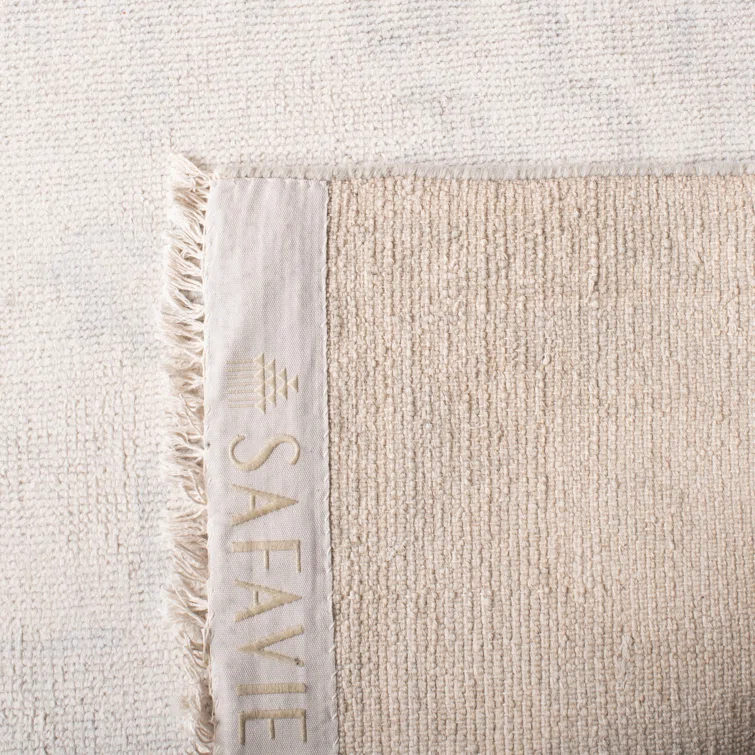 Hand-Knotted Blue Wool Rectangular 9' x 12' Rug