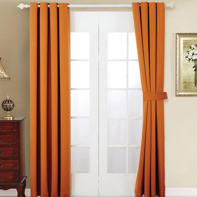 Home Soft Things Solid Blackout Curtain Panel (Set of 2)