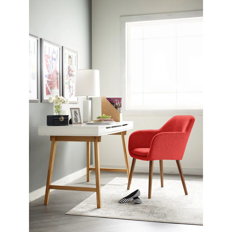 Elle Decor Adore Decor Roux Mid-Century Accent Chair for Home Office or Living Room
