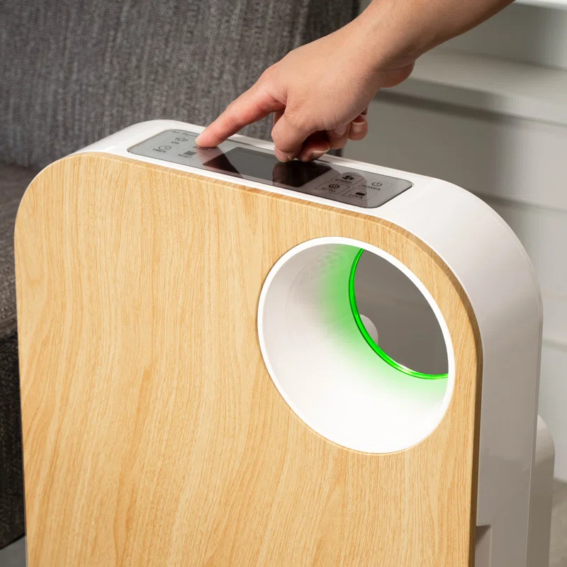 OVAL AIR OVAL AIR 3-Stage H13 True HEPA 5-in-1 Air Purifier reduces Allergies, Asthma, Pets, Odor, Smoke