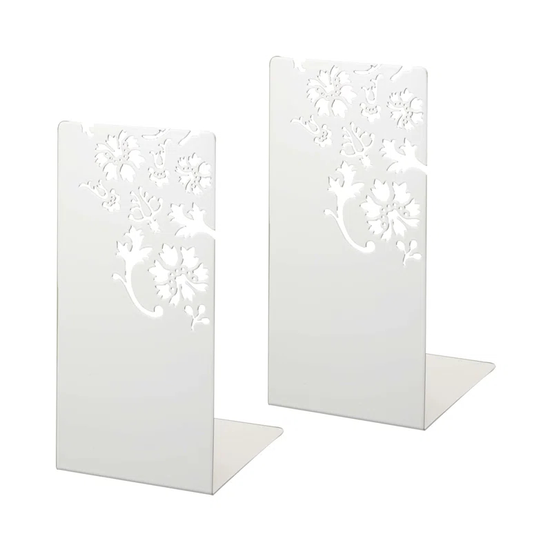 Yamazaki Home Yamazaki Home Kirie L-Shaped Book End, Large, Steel, Large, No Assembly Req. (Set of 2)