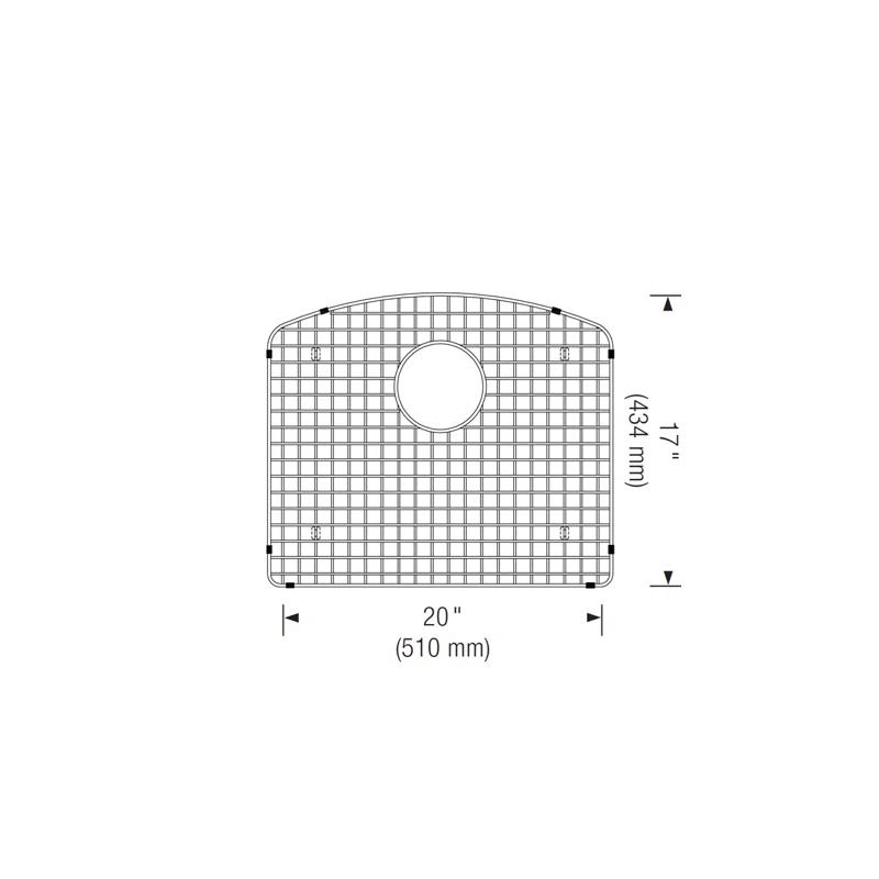 Blanco 221000 Diamond 20" L x 17" W Stainless Steel Sink Grid