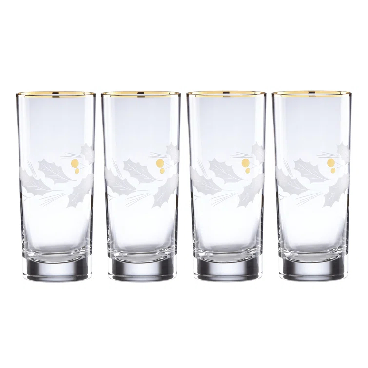 Lenox Holiday Gold 4-Piece Glassware Set