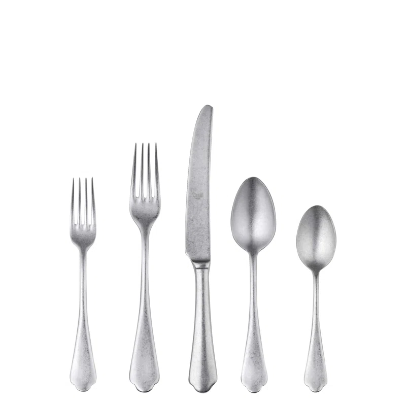 Dolce Vita Flatware 20-Piece Set by Mepra - Pewter