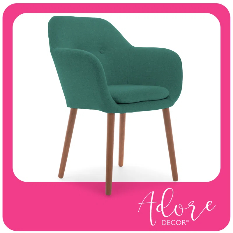Adore Decor Roux Mid-Century Accent Chair for Home Office or Living Room