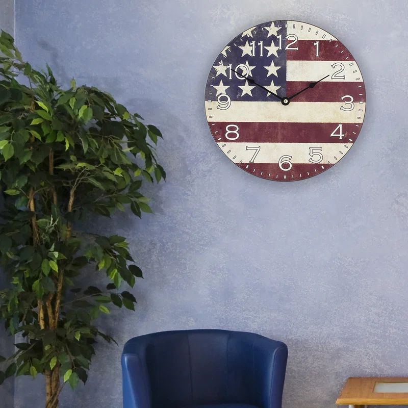 La Crosse Technology Americana Quartz Wood Wall Clock