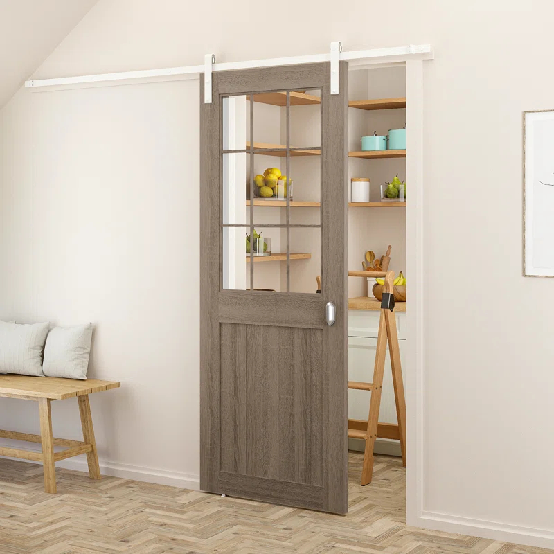 Quiet Glide 96 inch Standard Single Barn Door Hardware Kit (Door Not Included)