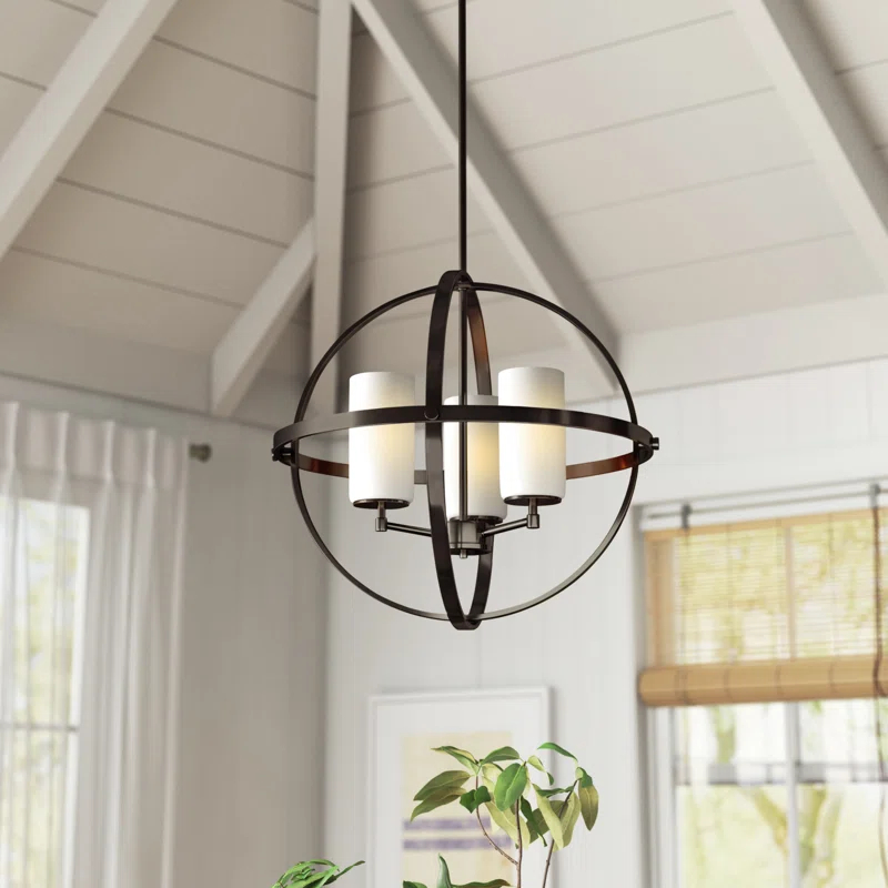 Willa Arlo™ Interiors Evenson 3 - Light Dimmable Globe Chandelier