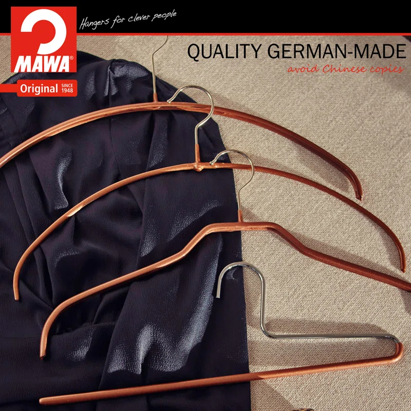 Mawa Metal Non-Slip Standard Hanger for Dress/Shirt/Sweater (Set of 20)