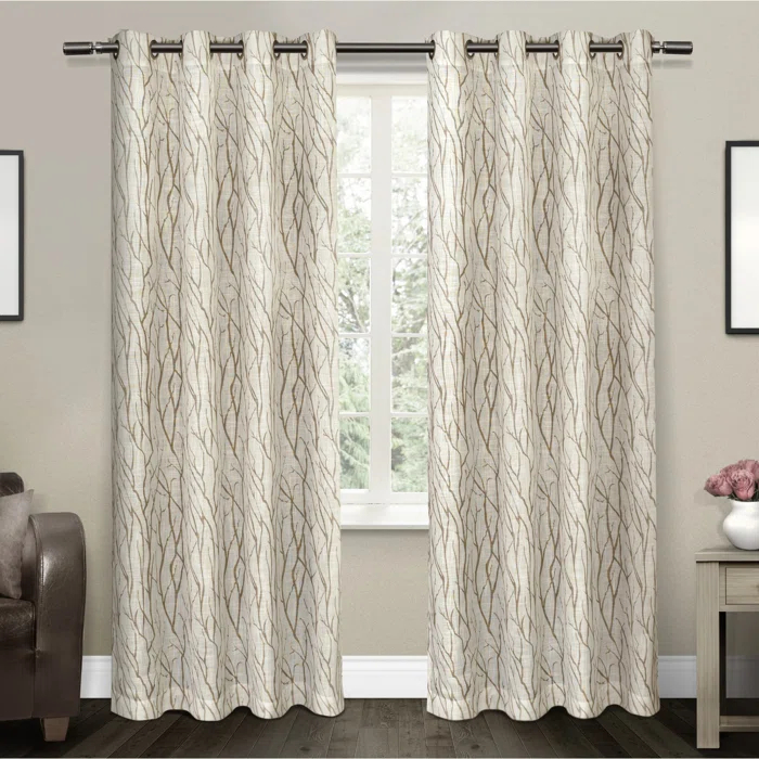 Winston Porter Leija Floral Sheer Grommet Curtain Panels & Reviews | Wayfair