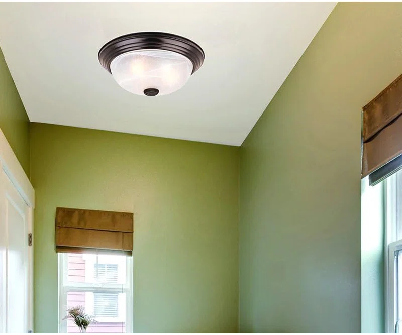 Obeten The 2-Light Flush Mount Ceiling Light, 11 Inch Lighting Fixture for Kitchen, Bedroom, Bathroom