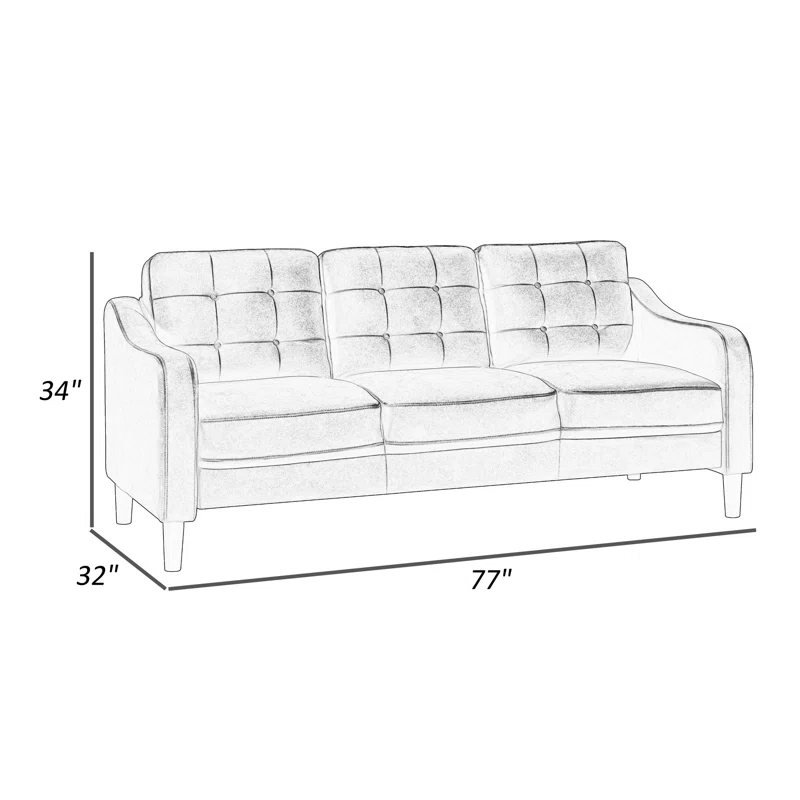 Benjara 77'' Upholstered Sofa