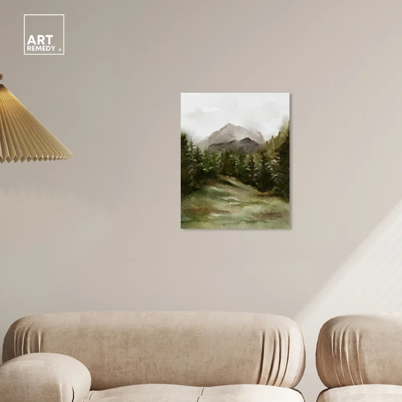 Art Remedy Watercolor Landscapes " April Woodland " by Art Remedy on Canvas