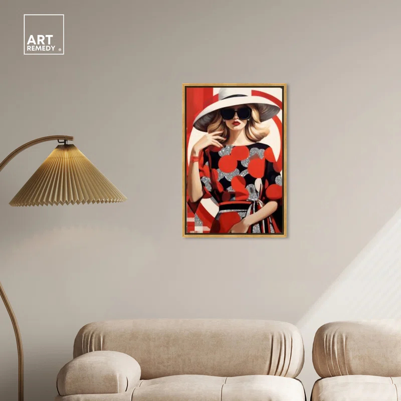 Art Remedy Stunning In Red II Canvas Retro Art Prints by Art Remedy