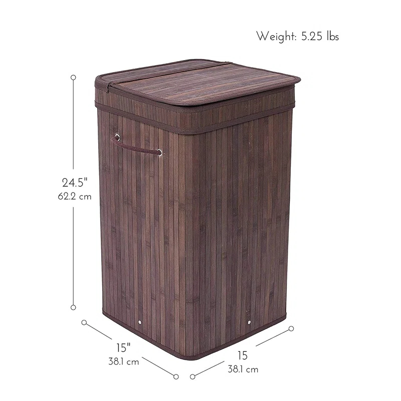 BirdRock Home Bamboo Laundry Hamper with Handles