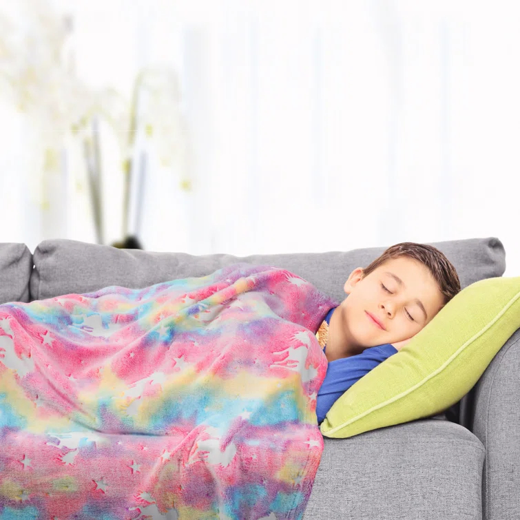 Catalonia Catalonia Glow in The Dark Throw Blanket for Kids