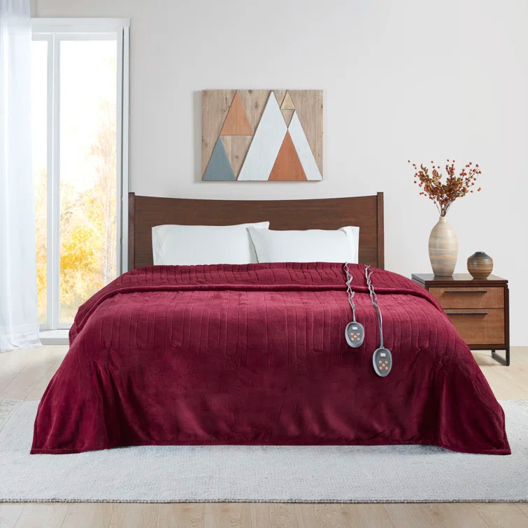 Beautyrest Beautyrest Heated Oversized Microlight to Berber Blanket
