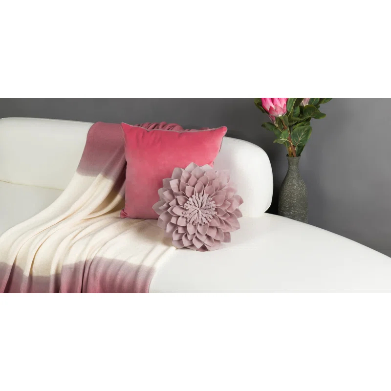 JWH 3D Floral Throw Pillow Floral Throw Pillow