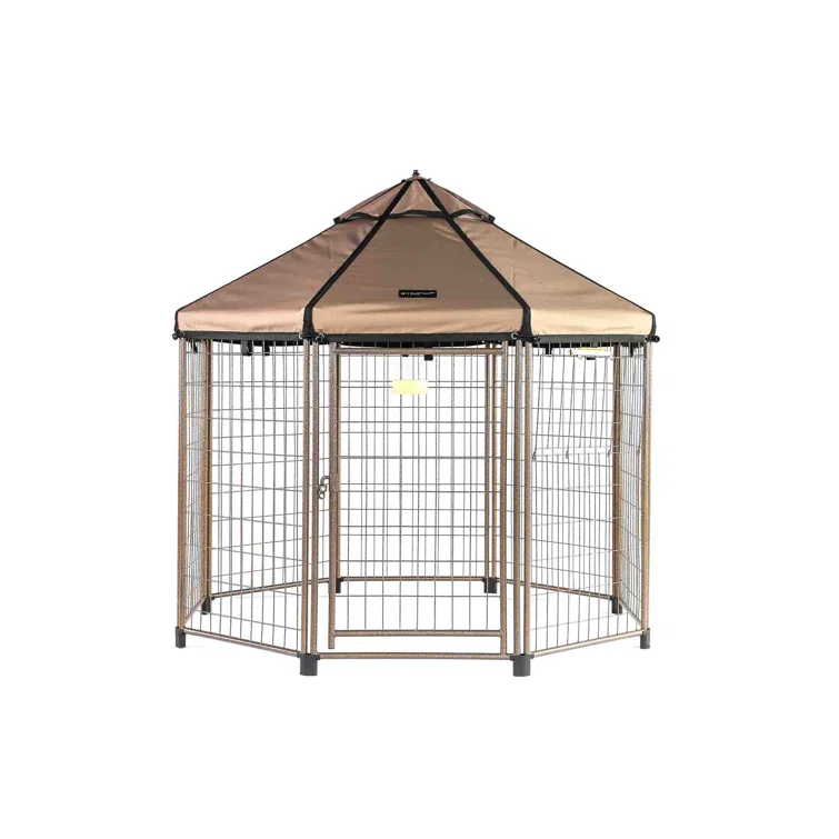 PET GAZEBO Pet Gazebo Dog Kennel Play Pen with Market Top Canopy