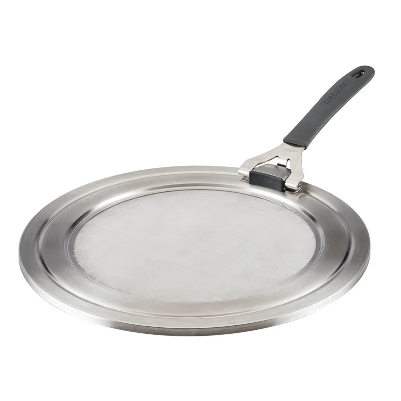 Circulon Circulon Universal Splatter Guard Mesh Grease Cover For Pots And Pans Protects Stove, Countertop, And Kitchen From Oil When Frying, 13 Inch, Stainless Steel