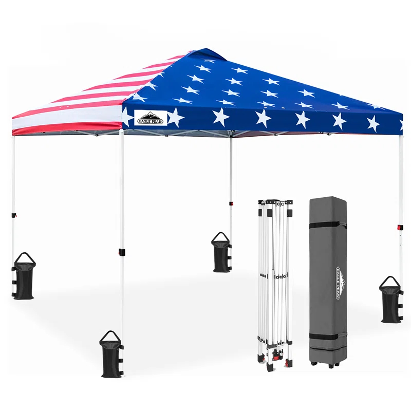 EAGLE PEAK Pop Up Canopies 10 Ft. W x 10 FT. D Metal Party Tent Canopy