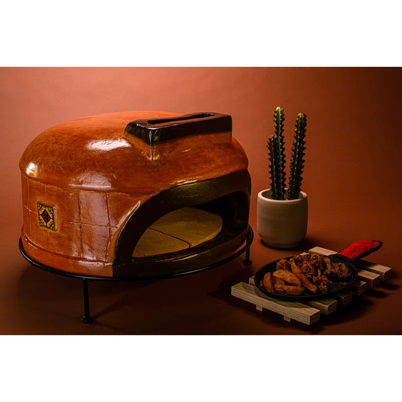 Tierra Firme Tierra Firme Talavera Clay Free Standing Wood Burning Pizza Oven